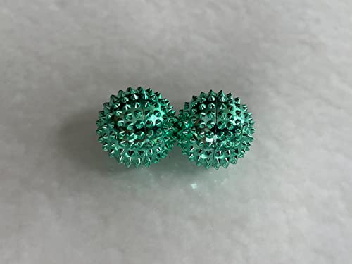 2X Spiky DBT Skill Balls | Magnetic Stress Relief Balls | Spiky Massage Balls for Relaxation, Tension Release, Focus & Mobility (Green, 1.25 inch) - color: Green, size: 1.25 Inch