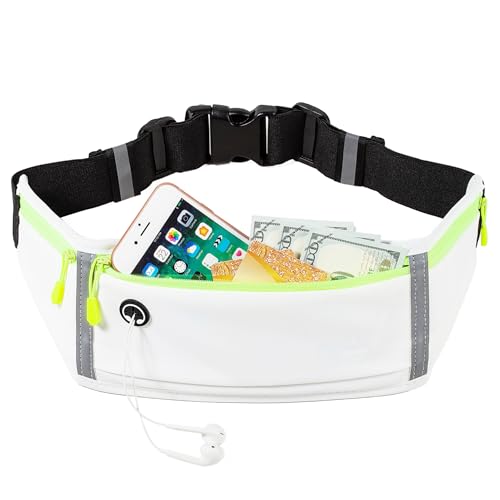 Running Belt Slim Fanny Pack Jogging Pouch Phone Holder Waist Pack - White - color: C White