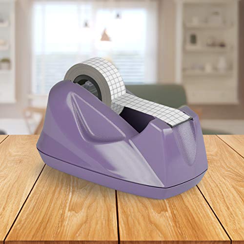 Acrimet Desktop Tape Dispenser, Premium, Non-Skid Base, Plastic, Purple - color: Lilac