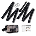 11-Loop Fabric Stretching Resistance Band - color: Black Kit (2 Bands) 15-45 Lbs