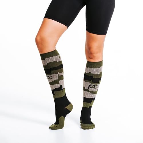PRO Compression Marathon Socks - color: Green Camo, size: Large-X-Large