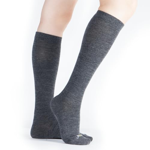 ja vie 76% Merino Wool Graduated Compression Socks for Women & Men (15-20mmHg), 6 Pairs - color: 6 Pairs: 1 Pure Black+ 1 Med Grey+ 1 Teal Blue+ 1 Black+ 1 Heather Grey+ 1 Denim, size: Small