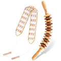 ONUEMP 2PCS Wooden Massage Fascia Stick & Back Massager Roller Rope - size: 2PCS Roller Rope