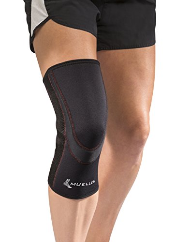 MUELLER Sports Medicine Breathable Closed Patella Knee Sleeve, Knee Pain Relief Support for Men and Women, Ideal for Arthritis, Sprains, Black, 4X-Large - size: XXXXL