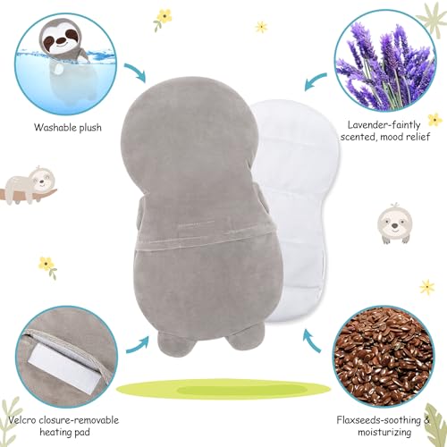 Sloth Microwave Heating Pad for Period Cramps Microwavable Heating Pads - style: Sloth
