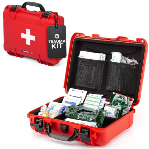 NANUK 910 Trauma Kit, Waterproof with Bleeding kit & Tourniquet, 75 pcs - size: 910 Trauma Kit - Pcs