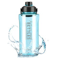 2L/64oz Blue Half Gallon Water Bottle with Handle for Gym & Outdoors - color: blue