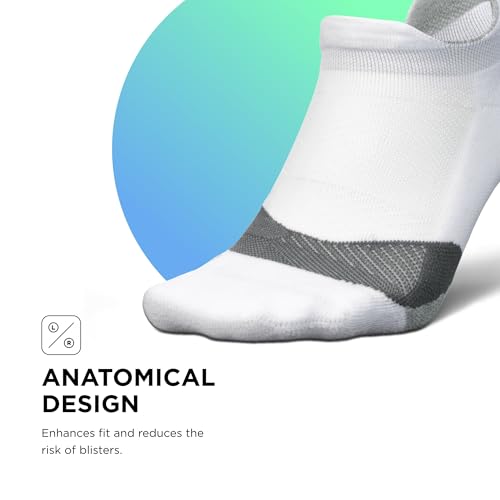 Feetures Elite Light Cushion No Show Tab Sock Wave - color: New White (1 Pair), size: Small