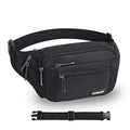 CXWMZY Fanny Packs For Women & Men Waist Pack Hip Bum Bag with Multi-Pockets Large Capacity Waterproof Casual Bum Bag for Disney Traveling Casual Cycling Running Hiking - color: Extender Belt Black