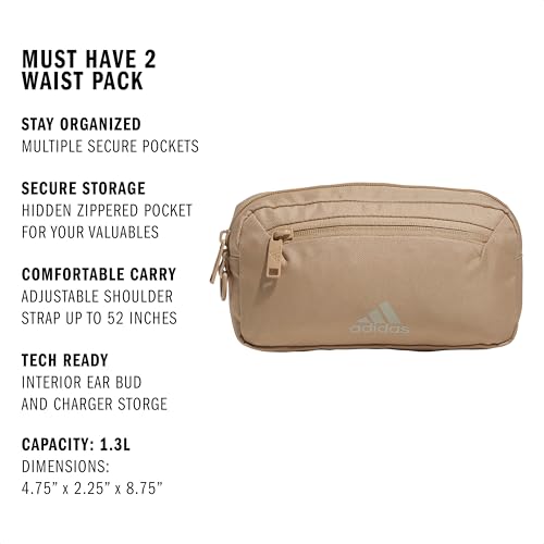 adidas Must Have Waist Pack - color: Warm Sandstone Beige/Wonder Alumina Grey/2
