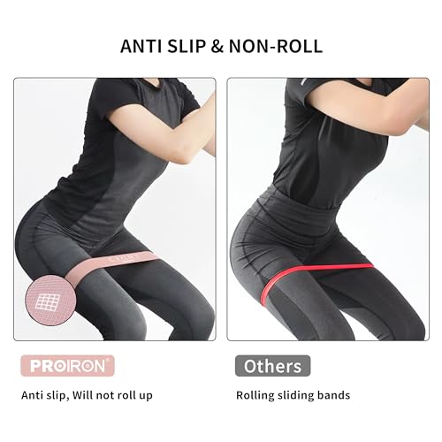 PROIRON Latex Resistance Bands Set 2-in-1, 6.6FT/4.9FT, for Pilates, Rehab - color: Pink/4.9FT+2FT/Light