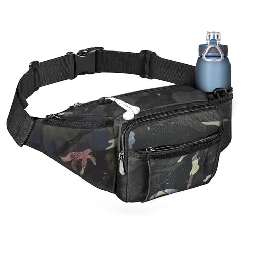 NOOLA Fanny Pack with Water Bottle Holder, Hiking Waist Bag for Men Women - color: Floral