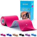 OK TAPE Extra Wide Kinesiology Tape for Shoulder, Back, Precut Strips - color: Pink, size: 1 Roll