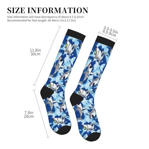 Compression Socks, Unisex 15-20 mmHg Knee High Support Socks - color: Shark