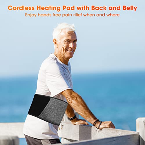 CUEHEAT Heated Waist Belt, Lower Back and Belly Heating Pad, Rechargeable