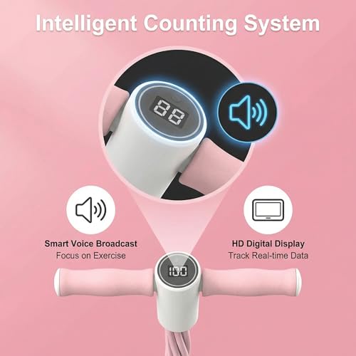 Smart Foot Pedal Puller with Digital Counter, 6 Resistance Bands for Full Body Workout, Yoga, and Home Fitness(Blue)