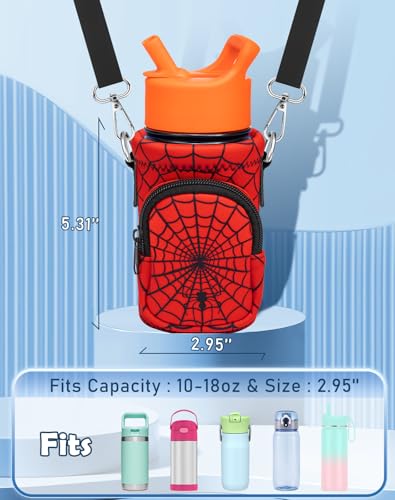 Miss Adola Kids Water Bottle Carrier, 10-18 Oz - color: Red Eyes