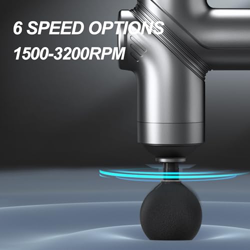 LEERCON Massage Gun Deep Tissue Mini Muscle Massager for Pain Relief, Grey - color: C1-gray