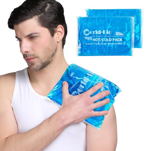 Large Reusable Gel Ice Pack for Injuries for Shoulder, Back(2 Packs) - style: LARGE 2 PACKS