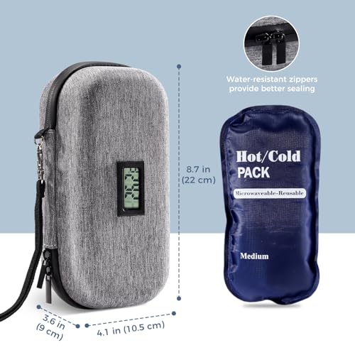 ProCase Insulin Cooler Travel Case for Diabetes -Grey - color: Grey, size: Insulin Cooler Case(8.66" x4.14 x 3.54")