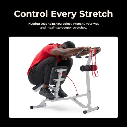 Sunny Health & Fitness Full Body Stretch Machine Back Stretcher Pivot Seat - color: Gray