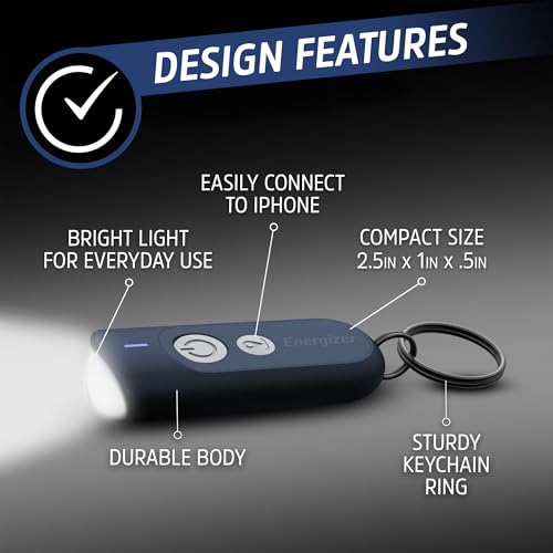 Energizer Find Me Keychain Light, Apple Find My Bluetooth Tracker, Blue - color: Blue