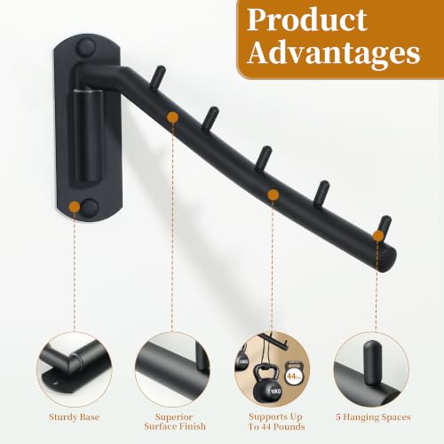 Alise Wall Mounted Drying Rack,Swivel Clothes Drying Hanger,Black,1P - color: Black, size: 1005 (1 Pack)