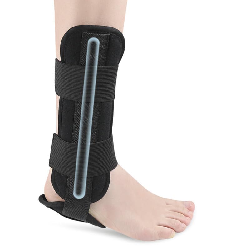 MAGICLULU Ankle Splint Aluminum Nylon size L Black
