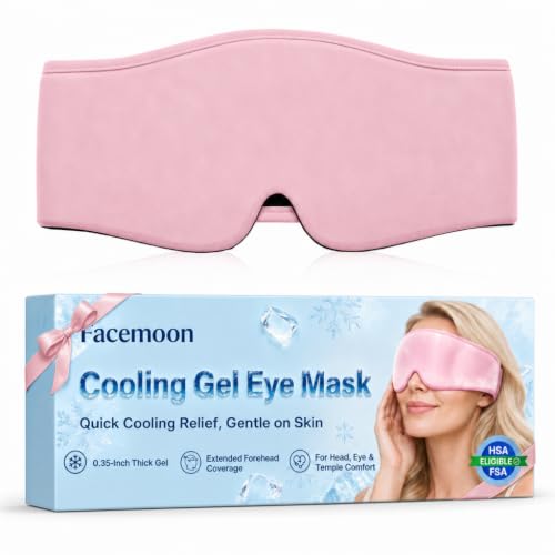 Cooling Gel Eye Mask for Puffy Eyes, Self Care Gift for Women, Pink - color: Pink