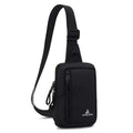 Small Crossbody Phone Bag for Men Women Mini Sling Bag Travel Running Cell Phone Shoulder Daypack with Keyholder - color: BLACK