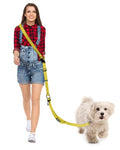 Hands Free Dog Leash, Multifunctional Crossbody Dog Leash - color: Yellow, size: Large-5.9-9.5ft