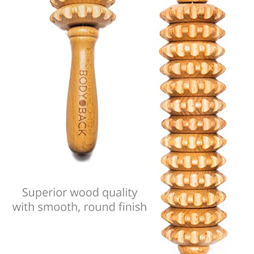 Body Back Wooden Therapy Roller, Muscle Roller for Pain Relief and Recovery - size: Straight
