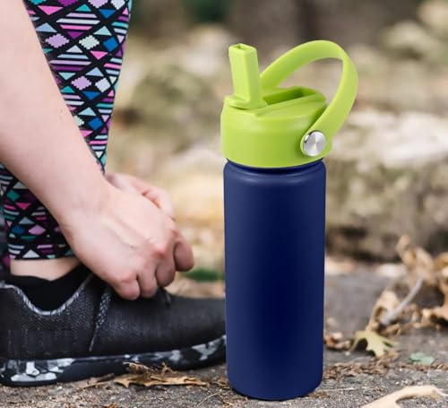 RRegeny Straw Lid for Hydro Flask Wide Mouth 32 40 oz, Lids with Flexible Handle compatible with HydroFlask, Replacement Sports Flex Cap Wide Mouth Top - color: Seaweed green