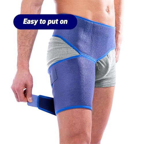 Neo-G Groin Brace for Thigh or Hamstring Injury. Groin Brace for Men and Women - for arthritis, pulled groin, strain - Adjustable Groin Compression Support - Unisex
