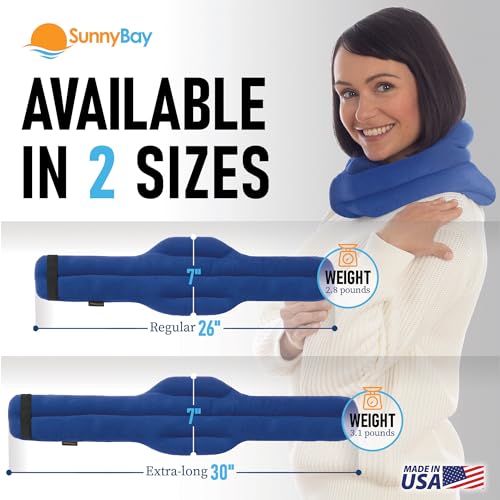 SunnyBay Hands-Free Heating Pad, Neck and Shoulder, 26 inch, Sky Blue - color: Handsfree - Sky Blue