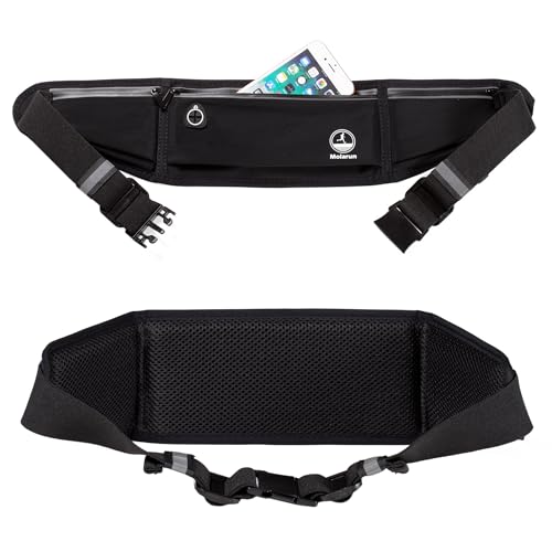 Slim Running Belt Phone Holder Fanny Packs for Women Men - Black - color: T Black
