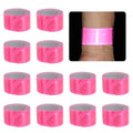 PATIKIL 22cm/8.7in Reflective Bands, 12pcs Reflective Arm Bands Straps Wrist Reflective Running Gear Safety Reflective Straps Bracelets High Visibility for Night Walking Bicycle - color: Pink
