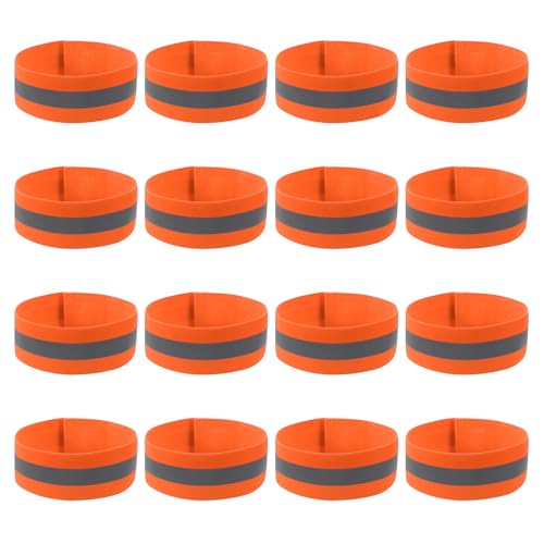 PATIKIL Reflective Bands for Wrist Arm Ankle Leg High Visibility Band - color: Orange