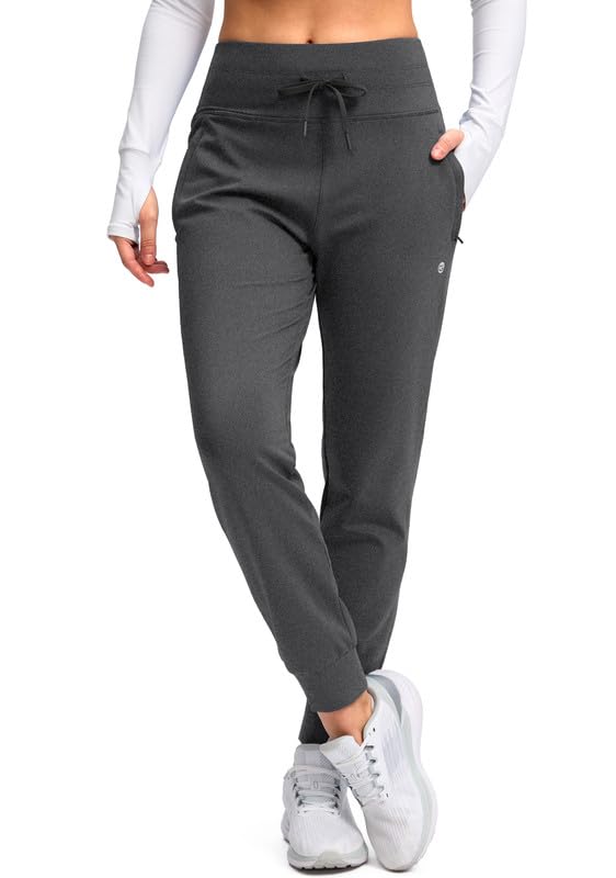 G Gradual Women's Fleece Lined Joggers Water Resistant Hiking Pants - color: Charcoal, size: X-Large