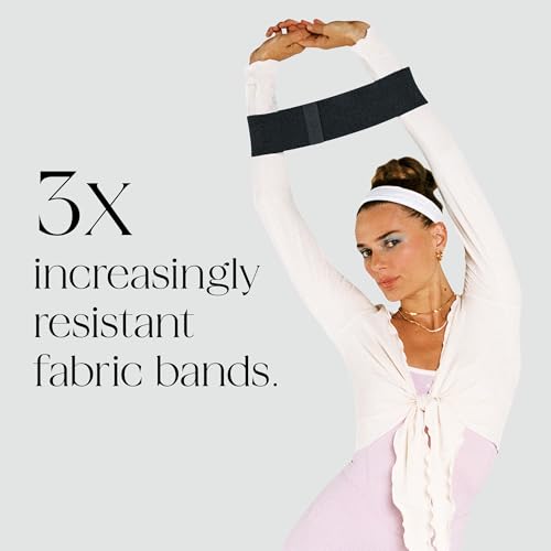 Bala Bands Resistance Bands, Non-Slip Fabric Exercise Bands - color: CHARCOAL