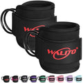 Ankle Straps for Cable Machines, Leg Straps for Glute Kick Back Accessories - color: Black