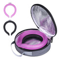 2PCS PCM Neck Cooling Tube with Insulated Bag, Reusable Ice Ring Neck Cooler Wrap, Wearable Cooling Neck Ring for Hot Weather Outdoor Work, TPU Freezable Collar (Rose+Black) - color: Rose+black