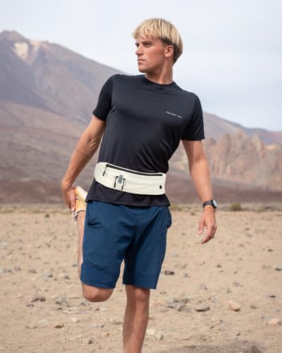 WATERFLY Running Belt Fanny Pack:Phone Holder Belt for Men Women - color: off-white