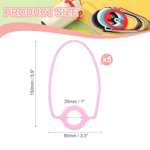 PATIKIL Silicone Water Bottle Lanyard, Reusable Tumbler Strap Water Bottle Handle Holder with Strap for Beverage Carry Traveling Take Out - color: Pink