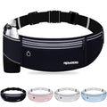 Water Resistant Running Belt with Water Bottle Holder, Black