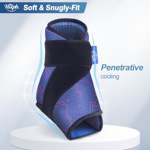 Hilph Ankle Ice Pack Wrap for Swelling and Cold Therapy Sock for Hot Feet