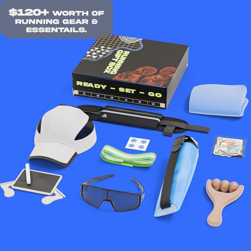 Running Gifts for Men and Women, Runner Gift Box with 10 Marathon Items