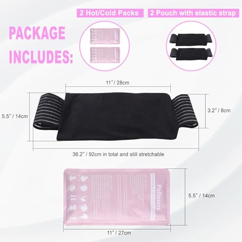 Pallesen Ice Packs for Injuries Reusable, Knee Ice Pack Wrap,Reusable Gel Hot Pack & Cold Pack Compress for Pain Relief,Rehabilitation, Flexible Therapy, for Knee, Back, Neck, Wrist, Ankle Pink - color: Pink