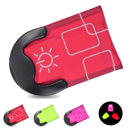 Aucuu Reflective Running Gear Set, Magnetic LED Clip Lights, Rechargeable Magnet Clip, Running Safety Lights with 3 Lighting Modes, High Visibility, Brightly Luminous for Night Running, Cycling - color: #3 Red