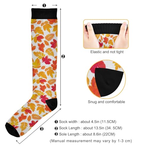 Wusikd Heartbeat Symbol Compression Socks for Women and Men Circulation Black Long Socks for Athletic Running 1 - color: Maple